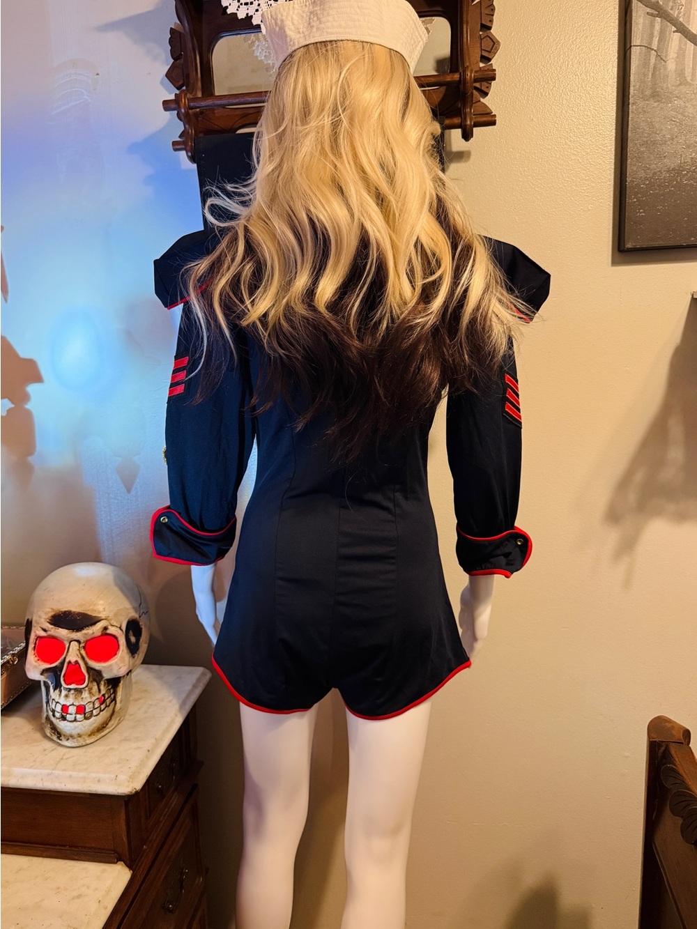 Vintage Forplay Vessel Vixen Adult Sailor Romper / Pin up Adult Medium-Large - Picture 7 of 13